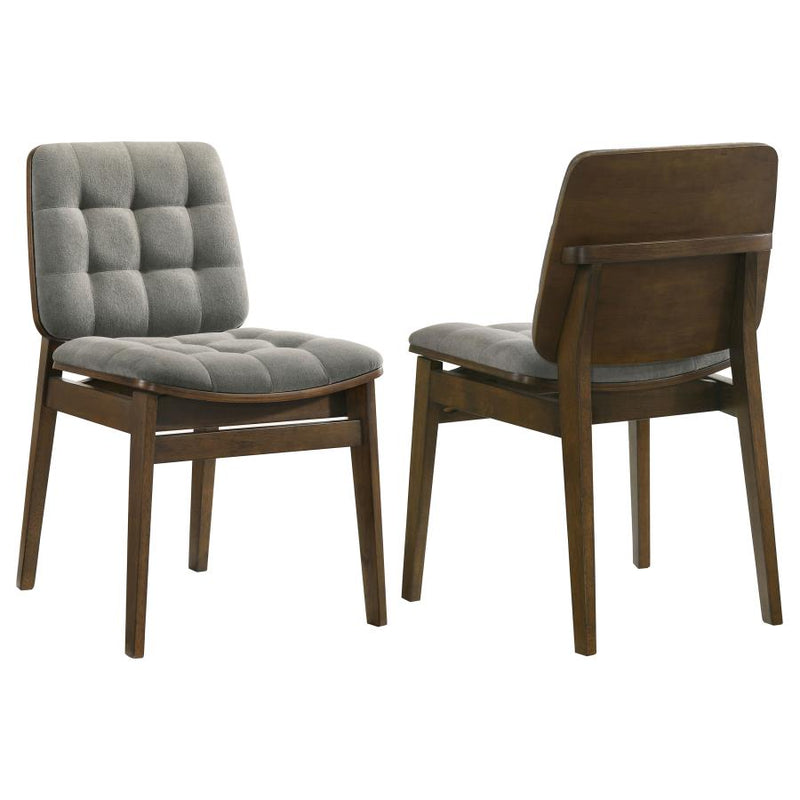 Redbridge Upholstered Side Chair Grey and Black (Set of 2)