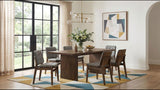 Redbridge Upholstered Side Chair Grey and Walnut (Set of 2) | Full | Brown | Walnut / Grey | 193962WAL