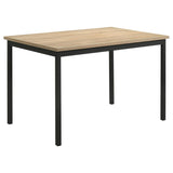 Garza Rectangular 47-inch Dining Table Greige Oak | Black | Greige Oak | 193981