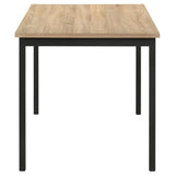 Garza Rectangular 47-inch Dining Table Greige Oak | Black | Greige Oak | 193981