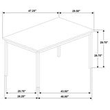 Garza Rectangular 47-inch Dining Table Greige Oak | Black | Greige Oak | 193981
