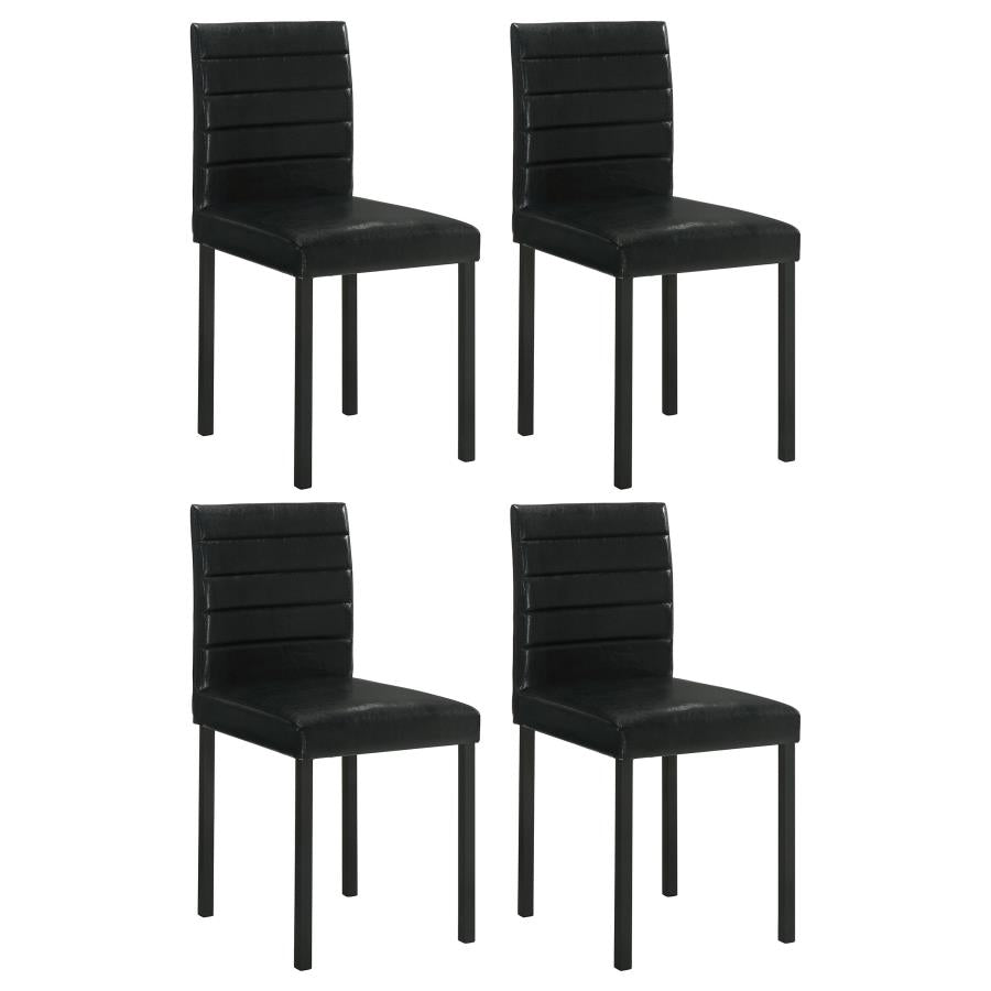 Garza Upholstered Dining Side Chair Black (Set of 4) | Black | 193982