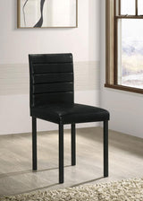Garza Upholstered Dining Side Chair Black (Set of 4) | Black | 193982