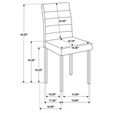 Garza Upholstered Dining Side Chair Black (Set of 4) | Black | 193982