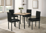 Garza Upholstered Dining Side Chair Black (Set of 4) | Black | 193982