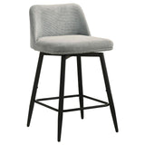 Mellor Fabric Upholstered Swivel Counter Chair Grey (Set of 2) | Full | Grey | 193999LGR