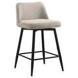 Mellor Fabric Upholstered Swivel Counter Chair Slate Brown (Set of 2) | Full | Brown | Slate Brown | 193999STN