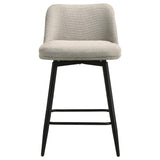 Mellor Fabric Upholstered Swivel Counter Chair Slate Brown (Set of 2) | Full | Brown | Slate Brown | 193999STN