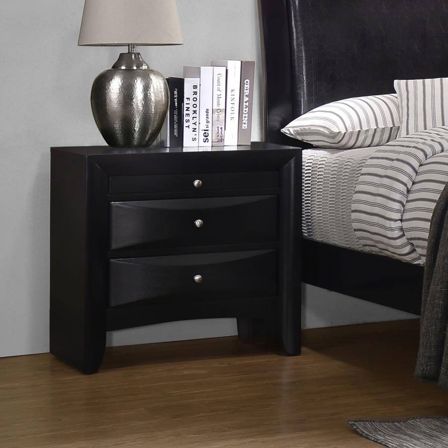 Briana 2-drawer Nightstand Black | Full | Black | 200702