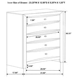 Briana 5-drawer Bedroom Chest Black