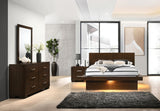 Jessica 4-piece Queen LED Bedroom Set Cappuccino | Eastern King / 4-piece / Standard | 200711KE-S4