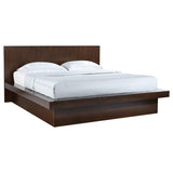 Jessica Wood Eastern King LED Panel Bed Cappuccino | Brown | Cappuccino | 200711KE
