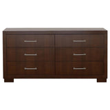 Jessica 4-piece Queen LED Bedroom Set Cappuccino | Gallery | 200711Q-S4 200711KE-S4 200711Q-S5 200711Q-S5P 200711KE-S5 200711KE-S5P 200711Q-S6P 200711KE-S6P