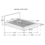 Jessica Wood Queen LED Panel Bed Cappuccino | Queen | Brown | Cappuccino | 200711Q