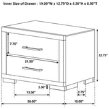 Jessica 2-drawer Nightstand Cappuccino | Brown | Cappuccino | 200712