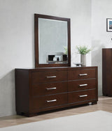 Jessica 6-drawer Dresser with Mirror Cappuccino | Brown | Cappuccino | 200713M