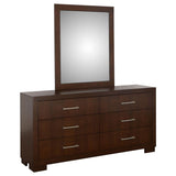Jessica 6-drawer Dresser with Mirror Cappuccino | Brown | Cappuccino | 200713M