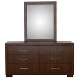 Jessica 6-drawer Dresser with Mirror Cappuccino | Brown | Cappuccino | 200713M
