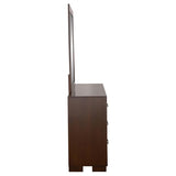 Jessica 6-drawer Dresser with Mirror Cappuccino | Brown | Cappuccino | 200713M