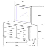 Jessica 6-drawer Dresser with Mirror Cappuccino | Brown | Cappuccino | 200713M