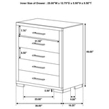 Jessica 5-drawer Bedroom Chest Cappuccino | Brown | Cappuccino | 200715