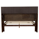 Jessica California King LED Storage Bookcase Bed Cappuccino | Brown | Cappuccino | 200719KW