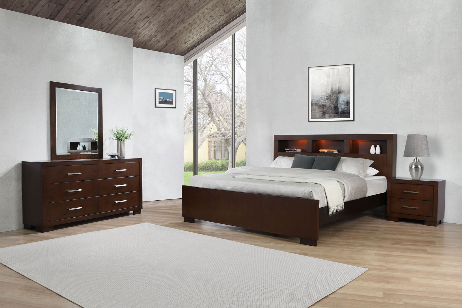 Jessica 4-piece Queen Bedroom Set Cappuccino | Queen / 4-piece | 200719Q-S4