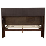 Jessica Wood Queen LED Storage Bookcase Bed Cappuccino | Queen | Brown | Cappuccino | 200719Q