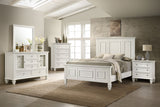 Sandy Beach 4-piece Queen Bedroom Set Cream White | Eastern King / 5-piece / 201301KEN-S5 | 201301KEN-S5