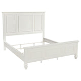 Sandy Beach 63-inch California King Panel Bed Cream White | Ivory | Cream White | 201301KWN