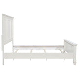 Sandy Beach 63-inch California King Panel Bed Cream White | Ivory | Cream White | 201301KWN