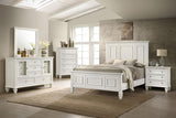 Sandy Beach 63-inch California King Panel Bed Cream White | Ivory | Cream White | 201301KWN