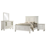 Sandy Beach 4-piece Queen Bedroom Set Cream White | Gallery | 201301Q-S4 201309Q-S4 201301KEN-S4 201309KE-S4 201301KWN-S4 201301Q-S5 201309Q-S5 201301KEN-S5 201309KE-S5 201301KWN-S5