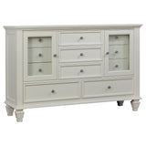 Sandy Beach 4-piece Queen Bedroom Set Cream White | Gallery | 201301Q-S4 201309Q-S4 201301KEN-S4 201309KE-S4 201301KWN-S4 201301Q-S5 201309Q-S5 201301KEN-S5 201309KE-S5 201301KWN-S5