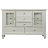 Sandy Beach 4-piece Queen Bedroom Set Cream White | Gallery | 201301Q-S4 201309Q-S4 201301KEN-S4 201309KE-S4 201301KWN-S4 201301Q-S5 201309Q-S5 201301KEN-S5 201309KE-S5 201301KWN-S5