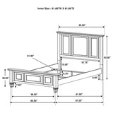 Sandy Beach 4-piece Queen Bedroom Set Cream White | Gallery | 201301Q-S4 201309Q-S4 201301KEN-S4 201309KE-S4 201301KWN-S4 201301Q-S5 201309Q-S5 201301KEN-S5 201309KE-S5 201301KWN-S5