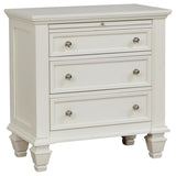 Sandy Beach 3-drawer Nightstand Cream White | Full | Ivory | Cream White | 201302
