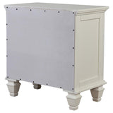 Sandy Beach 3-drawer Nightstand Cream White | Full | Ivory | Cream White | 201302
