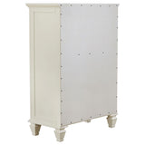 Sandy Beach 5-drawer Bedroom Chest Cream White | Full | Ivory | Cream White | 201305