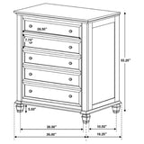 Sandy Beach 5-drawer Bedroom Chest Cream White | Full | Ivory | Cream White | 201305