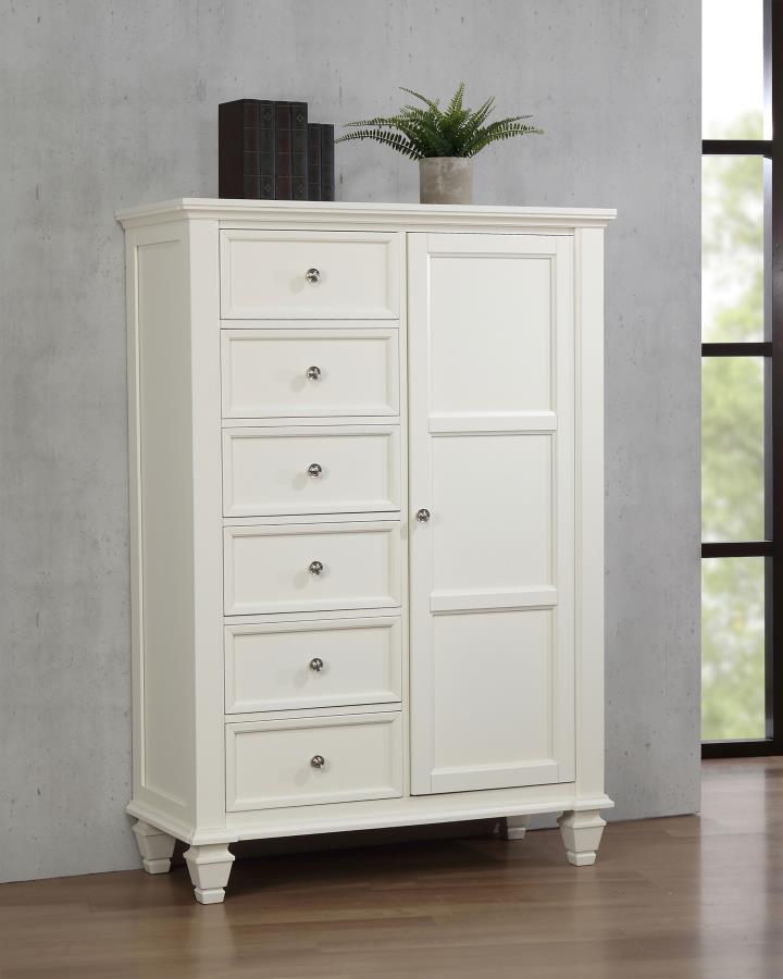 Sandy Beach 8-drawer Door Chest Cream White | Ivory | Cream White | 201308