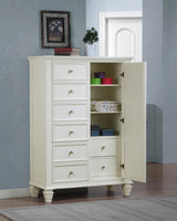 Sandy Beach 8-drawer Door Chest Cream White | Ivory | Cream White | 201308