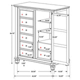 Sandy Beach 8-drawer Door Chest Cream White | Ivory | Cream White | 201308