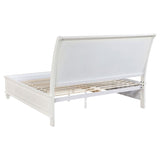 Sandy Beach Wood Eastern King Storage Panel Bed Cream White | Ivory | Cream White | 201309KE