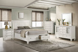 Sandy Beach 4-piece Queen Bedroom Set Cream White | Queen / 5-piece / 201309Q-S5 | 201309Q-S5