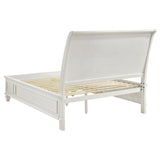 Sandy Beach Wood Queen Storage Panel Bed Cream White | Queen | Ivory | Cream White | 201309Q