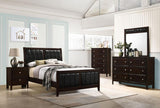 Carlton Wood Full Panel Bed Cappuccino | Brown | Cappuccino | 202091F
