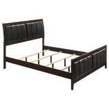 Carlton Wood Eastern King Panel Bed Cappuccino | Brown | Cappuccino | 202091KE