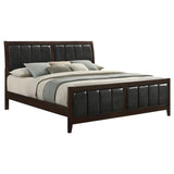 Carlton Wood Eastern King Panel Bed Cappuccino | Brown | Cappuccino | 202091KE