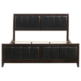 Carlton Wood Eastern King Panel Bed Cappuccino | Brown | Cappuccino | 202091KE